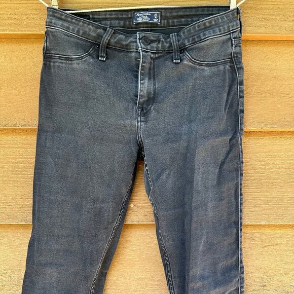Abercrombie & Fitch Harper Low Rise Jean Jegging Faded Black Skinny Jeans Size 4 - Picture 2 of 12